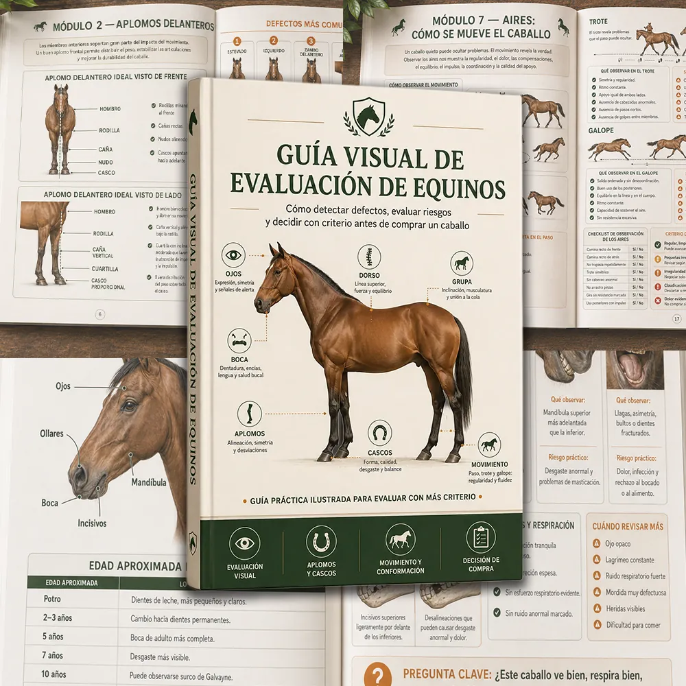 Guía Visual de Evaluación de Equinos en formato impreso y tablet